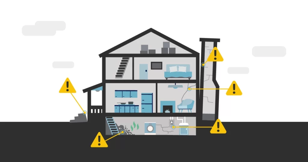 Structural Damage To A Home in dubai, fix structural problems in a house, Structural damage inspection,